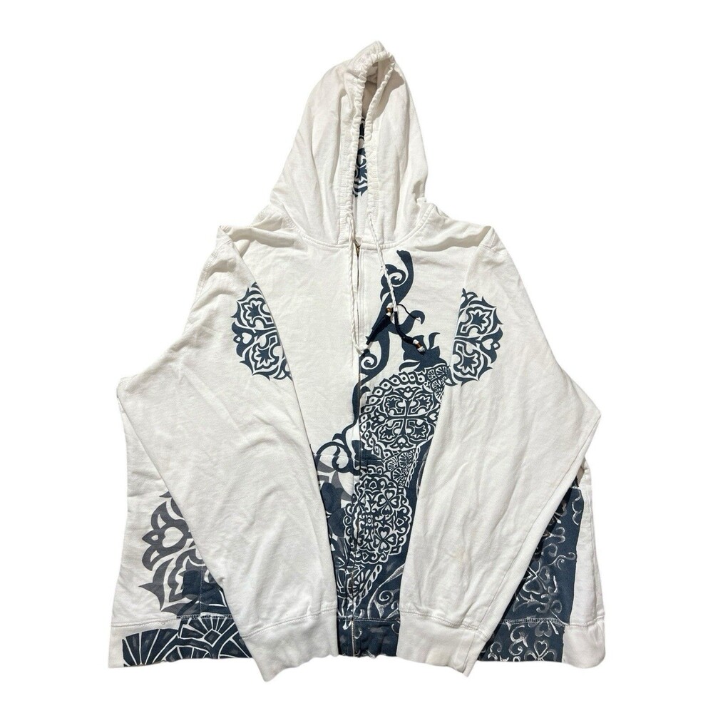 Y2K Floral Embroidered Hoodie Full Zip Floral Asian Streetwear Lucky Brand Style